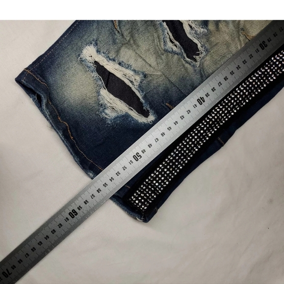 Arketype Apparel Side Clear Stone Denim Shorts size 32 NWT - Picture 5 of 11